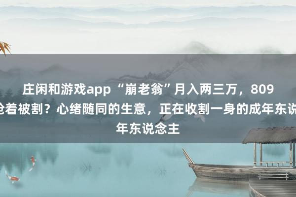 庄闲和游戏app “崩老翁”月入两三万，8090后抢着被割？心绪随同的生意，正在收割一身的成年东说念主