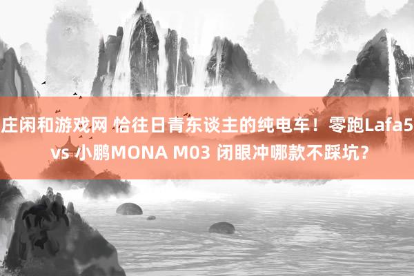 庄闲和游戏网 恰往日青东谈主的纯电车！零跑Lafa5 vs 小鹏MONA M03 闭眼冲哪款不踩坑？