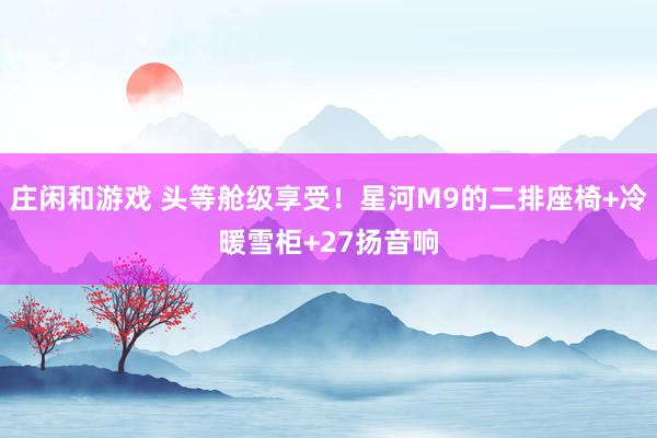 庄闲和游戏 头等舱级享受！星河M9的二排座椅+冷暖雪柜+27扬音响