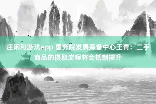 庄闲和游戏app 国务院发展筹备中心王青：二手商品的摄取流程将会抵制擢升