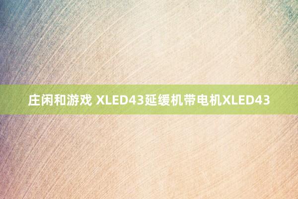 庄闲和游戏 XLED43延缓机带电机XLED43